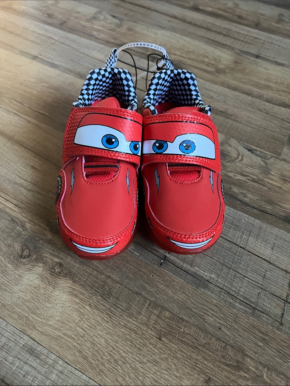 New Disney Cars lighting McQueen red toddler kids shoes lights up size 11 - Picture 2 of 7